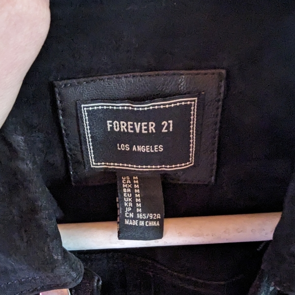 FOREVER 21 Real Leather Bomber Jacket Size M - Picture 5 of 5